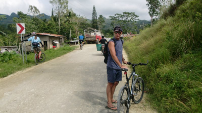 biking in moalboal mountains